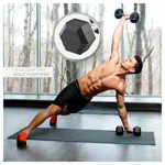 Hex rubber compact dumbbell, 10 kg, piece