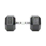 Hex rubber compact dumbbell, 12,5 kg, piece