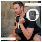 Hex rubber compact dumbbell, 17,5 kg, piece