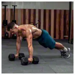 Hex rubber compact dumbbell, 30 kg, piece