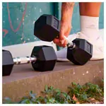 Wall mount set incl. Hex compact dumbbells, 1-6 kg, 6 pieces