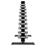 Dumbbell stand set with 10 pairs of chrome dumbbells, 1-10 kg, LxWxH 74x62x128 cm