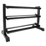 Dumbbell stand set with 12 pairs Hex dumbbells, 1-15 kg, LxWxH 119x50x76 cm