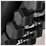 Dumbbell tower set with 10 pairs of hex dumbbells, 1-10 kg, LxWxH 51x51x123 cm