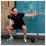 Dumbbell tower set with 10 pairs of hex dumbbells, 1-10 kg, LxWxH 51x51x123 cm