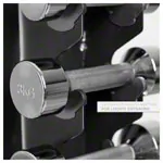 Dumbbell tower set with 10 pairs of chrome dumbbells, 1-10kg, LxWxH 51x51x123 cm