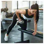 Dumbbell tower set with 10 pairs of chrome dumbbells, 1-10kg, LxWxH 51x51x123 cm