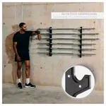 Sport-Tec barbell holder for wall mounting for 6 barbells