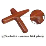 Asian wellness-massage cross made of wood, one-piece incl. examples of use
