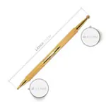 Gold-plated acupressure pen, 13 cm,  2.5 / 4.5 mm
