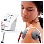 Image shows Gymna Universal-therapy device Combi 400V, with touch screen & vacuum module