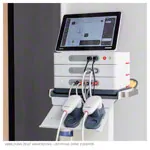 Image shows Gymna Elexeo ultrasound therapysupplementary modulel with large ultrasound probe