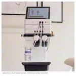 Image shows Gymna Elexeo ultrasound therapysupplementary modulel with large ultrasound probe