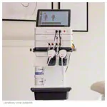 Image shows Gymna Elexeo VIP electric/ultrasound combination + Vaco + equipment trolley