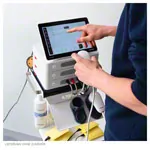 Image shows Gymna Elexeo VIP electric/ultrasound combination + Vaco + equipment trolley