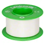 Leukosilk roll plaster without cover, 5 m x 2,5 cm, 12 pieces