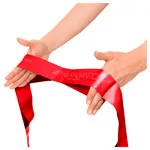 Image shows Thera-Band CLX ribbon, 2 m, medium, red