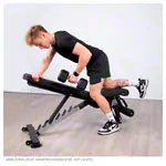 Image shows Sport-Tec Weight Bench, Flat, Incline, Decline, L x W x H 143 x 65 x 44 cm