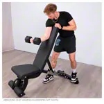 Image shows Sport-Tec Weight Bench, Flat, Incline, Decline, L x W x H 143 x 65 x 44 cm