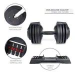 Image shows Sport-Tec adjustable dumbbell, 3-24 kg