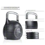 Image shows Sport-Tec adjustable Kettlebell, 1,5-10 kg