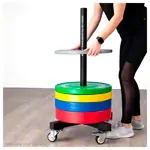 Bumper Plate storage trolley, mobile, LxWxH 60,5x60,5x97 cm