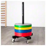 Bumper Plate storage trolley, mobile, LxWxH 60,5x60,5x97 cm