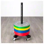 Bumper Plate storage trolley, mobile, LxWxH 60,5x60,5x97 cm