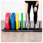 Weight Plate Rack Bumper Plate Rack, mobile, LxWxH 140x28x26,8 cm