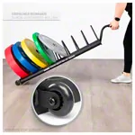 Weight Plate Rack Bumper Plate Rack, mobile, LxWxH 140x28x26,8 cm