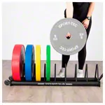 Weight Plate Rack Bumper Plate Rack, mobile, LxWxH 140x28x26,8 cm