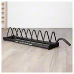 Weight Plate Rack Bumper Plate Rack, mobile, LxWxH 140x28x26,8 cm