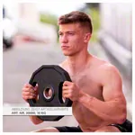 Olympia weight plate with rubber cover and handle,  5 cm, 5 kg, one piece