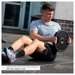 Olympia weight plate with rubber cover and handle,  5 cm, 5 kg, one piece
