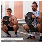 Olympia weight plate with rubber cover and handle,  5 cm, 5 kg, one piece