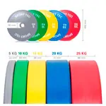 Weight plate Olympia Bumper Plate, 50 mm, 5 kg, gray