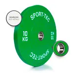 Weight plate Olympia Bumper Plate, 50 mm, 10 kg, green