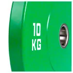 Weight plate Olympia Bumper Plate, 50 mm, 10 kg, green