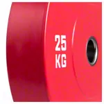Weight plate Olympia Bumper Plate, 50 mm, 25 kg, red