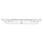 Barbell bar with star collars,  3 cm x 160 cm