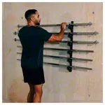 Barbell bar with star collars,  3 cm x 160 cm