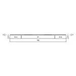 Barbell bar standard,  3 cm x 165 cm