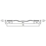 Olympic SZ-bar chrome incl. locking device,  5 cm x 120 cm