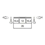 Dumbbell bar standard,  3 cm x 36 cm