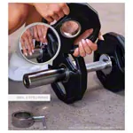 Olympic biceps / triceps bar incl. locking device,  5 cm