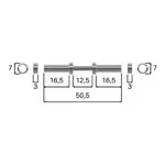 Olympic biceps / triceps bar incl. locking device,  5 cm