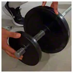Weight plate with rubber coating,  3 cm, 15 kg, one piece