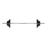 Image shows Barbell set, 50 kg, 2 x 10 kg, 2x 5 kg, 4x 2.5 kg, 9-pcs.