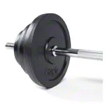 Image shows Barbell set, 60 kg, 2 x 10 kg, 4x 5 kg, 4x 2.5 kg, 11-pcs.