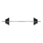 Image shows Barbell set, 60 kg, 2 x 10 kg, 4x 5 kg, 4x 2.5 kg, 11-pcs.